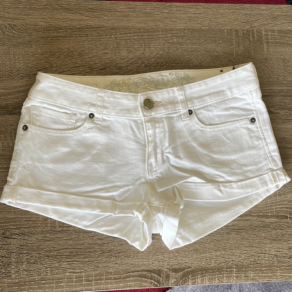 Express White Jean Shorts